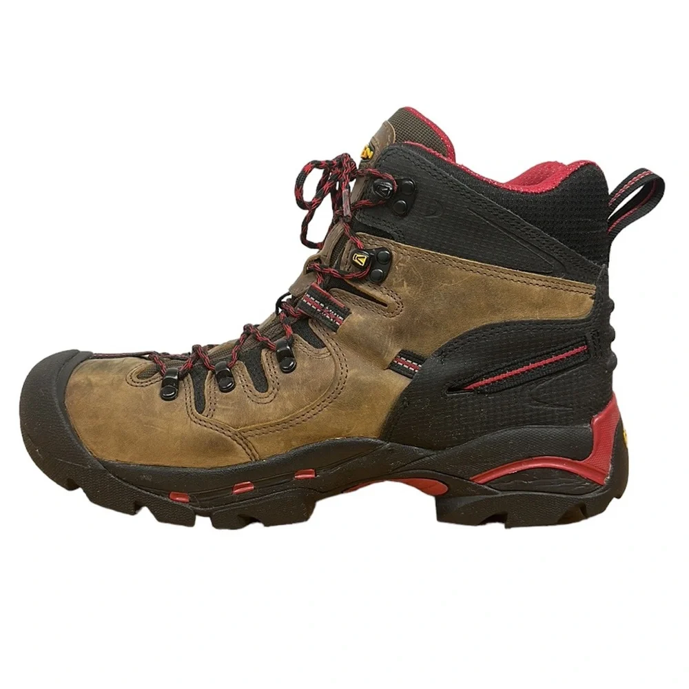 Keen Waterproof Brown Dry Pittsburgh Steel Toe Leather Utility Work Boots 12EE